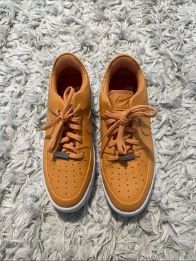 Nike Air Force 1 Orange Low-Top Sneakers